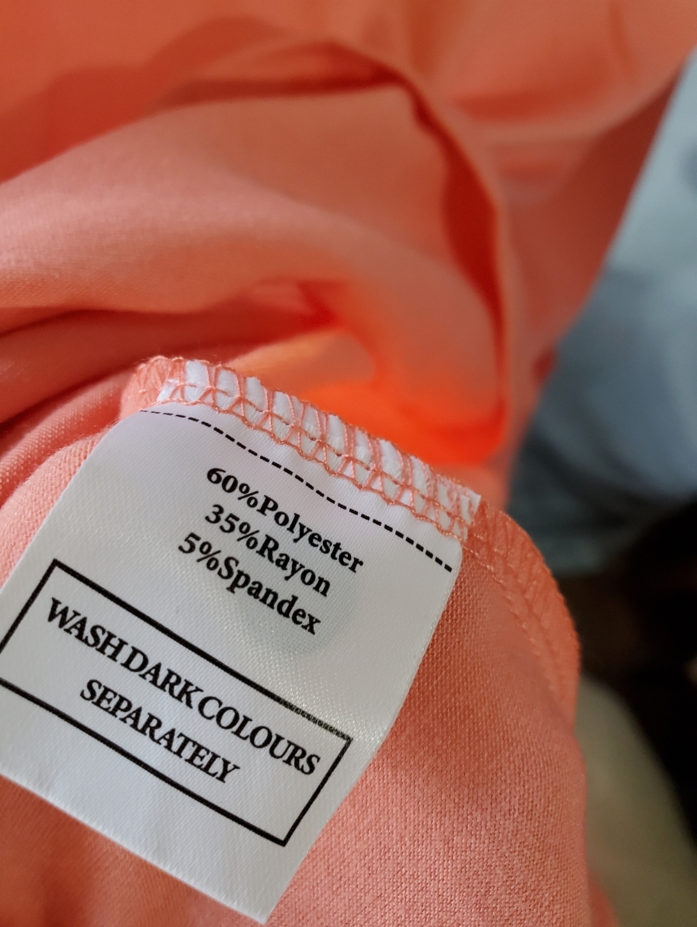 Ofeefan Pleated Front Short Sleeve Womenโs Top - Peach Size XXL - Picture 8 of 9